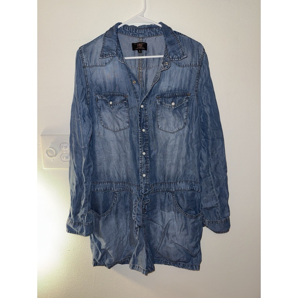 ABS Allen Schwartz Chambray Jumpsuit Romper Women's‎ Size M